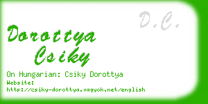 dorottya csiky business card